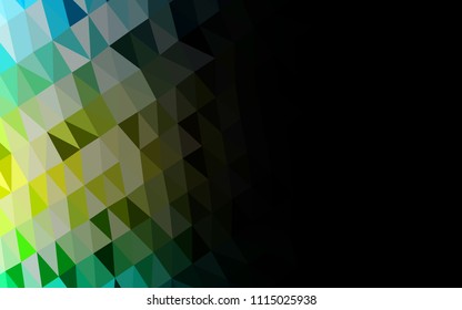 Light Blue, Yellow vector abstract mosaic background. Colorful illustration in abstract style with gradient. Triangular pattern for your business design.