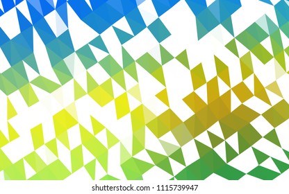 Light Blue, Yellow vector abstract mosaic template. Glitter abstract illustration with an elegant design. The completely new template can be used for your brand book.