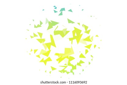 Light Blue, Yellow vector abstract colorful background, which consist of triangles. Pattern with colored triangles on white background.