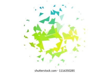Light Blue, Yellow vector abstract colorful background, which consist of triangles. Pattern with colored triangles on white background.