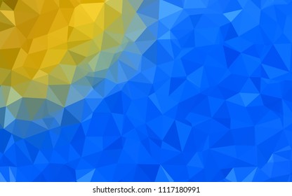 Light Blue, Yellow vector abstract polygonal background. Colorful illustration in polygonal style with gradient. Brand new design for your business.