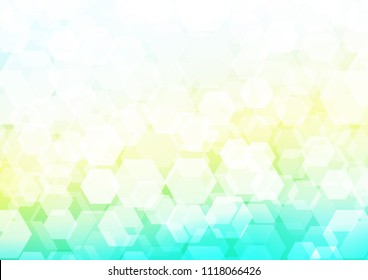 Light Blue, Yellow vector abstract mosaic template. A vague abstract illustration with gradient. Brand new style for your business design.