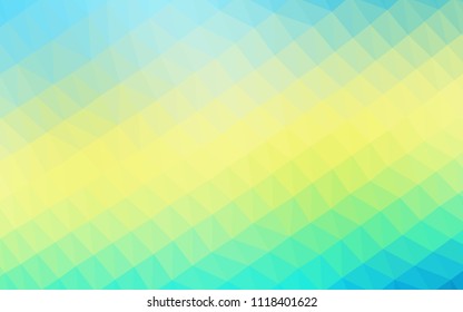 Light Blue, Yellow vector abstract polygonal layout. A sample with polygonal shapes. The elegant pattern can be used as part of a brand book.