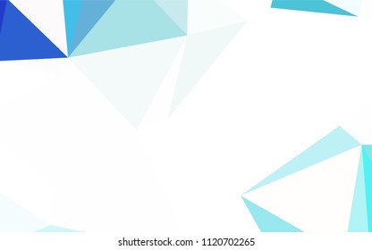 Light Blue, Yellow vector abstract mosaic pattern. Shining polygonal illustration, which consist of triangles. New template for your brand book.