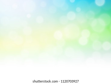 Light Blue, Yellow vector abstract bright bokeh template. Colorful illustration in abstract style with gradient. A completely new design for your business.