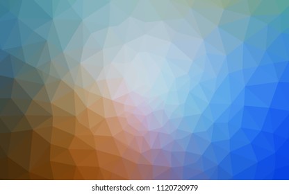 Light Blue, Yellow vector abstract polygonal pattern. Triangular geometric sample with gradient.  Brand new style for your business design.