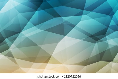 Light Blue, Yellow vector abstract polygonal template. A completely new color illustration in a polygonal style. Completely new template for your banner.