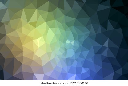 Light Blue, Yellow vector abstract mosaic background. Creative illustration in halftone style with triangles. Pattern for a brand book's backdrop.