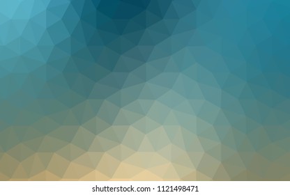 Light Blue, Yellow vector abstract mosaic backdrop. A sample with polygonal shapes. Polygonal design for your web site.