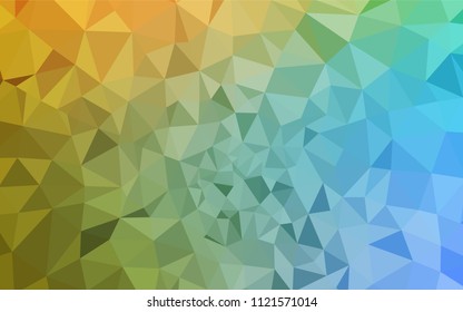 Light Blue, Yellow vector abstract polygonal background. Creative geometric illustration in Origami style with gradient. A completely new design for your leaflet.