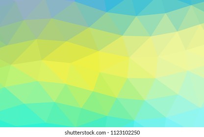 Light Blue, Yellow vector abstract mosaic abstract mosaic. Colorful illustration in abstract style with gradient. Triangular pattern for your business design.