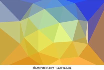 Light Blue, Yellow vector abstract polygonal background. A completely new color illustration in a polygonal style. New template for your brand book.