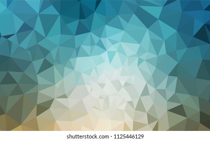 Light Blue, Yellow vector abstract polygonal template. Polygonal abstract illustration with gradient. Completely new template for your banner.