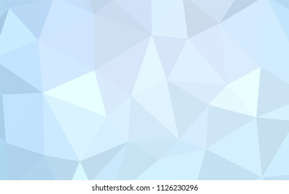Light Blue, Yellow vector abstract polygonal template. Glitter abstract illustration with an elegant triangles. A completely new design for your leaflet.
