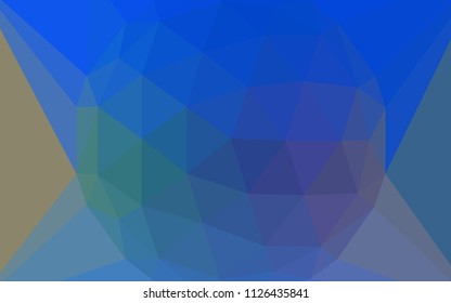 Light Blue, Yellow vector abstract mosaic background with a diamond. Polygonal illustration, which consists of triangles. A completely new design for your leaflet.