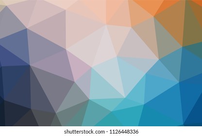 Light Blue, Yellow vector abstract mosaic backdrop. Glitter abstract illustration with an elegant triangles. New template for your brand book.