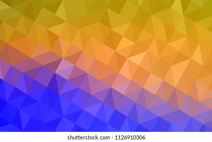 Light Blue, Yellow vector abstract mosaic background. A completely new color illustration in a polygonal style. Pattern for a brand book's backdrop.