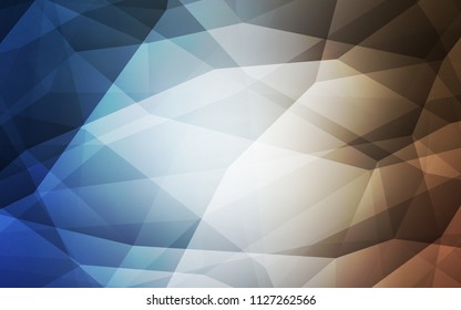 Light Blue, Yellow vector abstract mosaic background. Polygonal abstract illustration with gradient. Brand new design for your business.