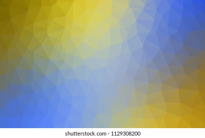 Light Blue, Yellow vector abstract mosaic background. Colorful illustration in abstract style with triangles. A new texture for your web site.