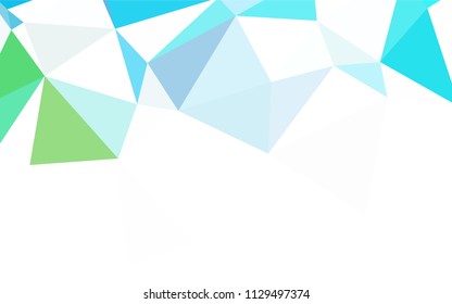 Light Blue, Yellow vector abstract mosaic background. Shining colorful illustration with triangles. New template for your brand book.