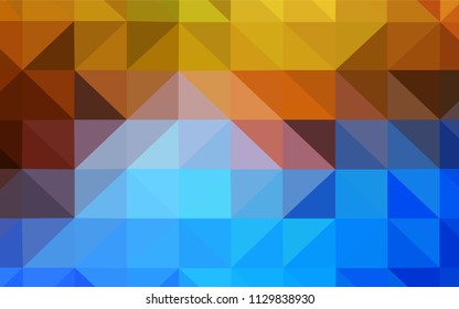 Light Blue, Yellow vector abstract mosaic pattern. Polygonal abstract illustration with gradient. A new texture for your web site.