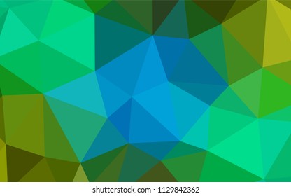 Light Blue, Yellow vector abstract mosaic pattern. Creative illustration in halftone style with triangles. Textured pattern for your backgrounds.