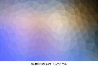 Light Blue, Yellow vector abstract polygonal template. Shining colorful illustration with triangles. A new texture for your web site.