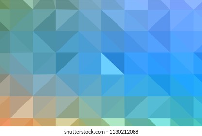 Light Blue, Yellow vector abstract mosaic pattern. Modern abstract illustration with triangles. A completely new design for your leaflet.
