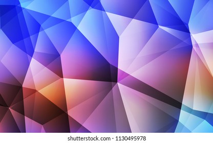 Light Blue, Yellow vector abstract polygonal pattern. Glitter abstract illustration with an elegant triangles. Completely new template for your banner.
