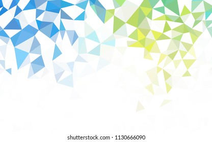Light Blue, Yellow vector abstract mosaic pattern. A sample with polygonal shapes. Template for cell phone's backgrounds.
