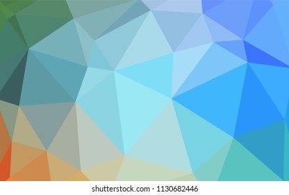 Light Blue, Yellow vector abstract mosaic backdrop. Polygonal abstract illustration with gradient. Template for cell phone's backgrounds.