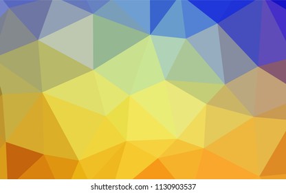 Light Blue, Yellow vector abstract polygonal background. A sample with polygonal shapes. A completely new design for your leaflet.