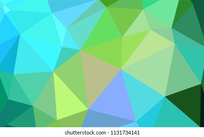 Light Blue, Yellow vector abstract polygonal pattern. Colorful abstract illustration with triangles. Template for cell phone's backgrounds.