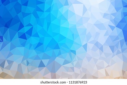 Light Blue, Yellow vector abstract mosaic backdrop. Elegant bright polygonal illustration with gradient. A completely new design for your leaflet.