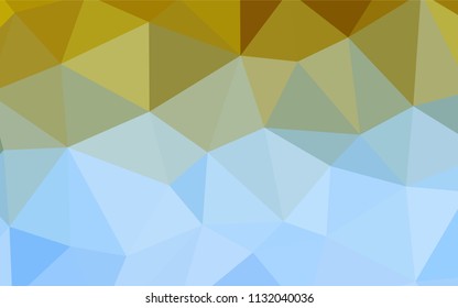 Light Blue, Yellow vector abstract polygonal template. Colorful abstract illustration with triangles. Brand new style for your business design.