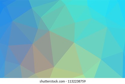 Light Blue, Yellow vector abstract mosaic background. Colorful illustration in polygonal style with gradient. Completely new template for your banner.