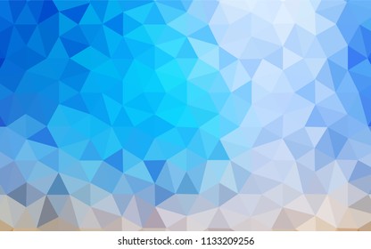 Light Blue, Yellow vector abstract polygonal pattern. Creative illustration in halftone style with triangles. Textured pattern for your backgrounds.