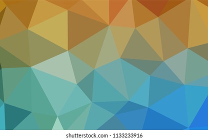 Light Blue, Yellow vector abstract mosaic backdrop. Modern abstract illustration with triangles. Brand new style for your business design.