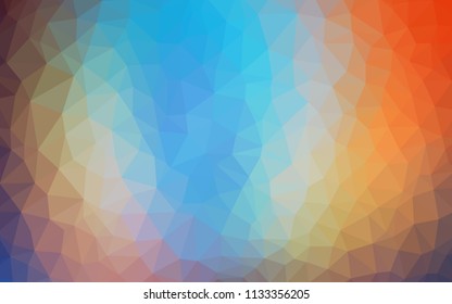 Light Blue, Yellow vector abstract mosaic backdrop. Colorful abstract illustration with triangles. Triangular pattern for your design.
