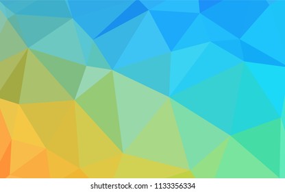 Light Blue, Yellow vector abstract mosaic backdrop. Colorful abstract illustration with triangles. A completely new design for your leaflet.
