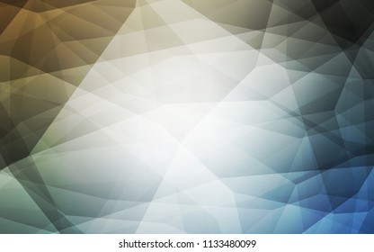 Light Blue, Yellow vector abstract mosaic backdrop. Colorful illustration in abstract style with triangles. Pattern for a brand book's backdrop.