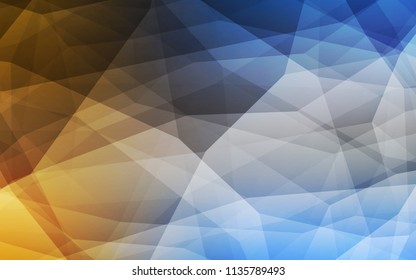 Light Blue, Yellow vector abstract polygonal background. Colorful illustration in polygonal style with gradient. A completely new design for your leaflet.