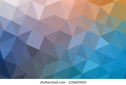 Light Blue, Yellow vector abstract polygonal pattern. Colorful abstract illustration with gradient. Triangular pattern for your business design.