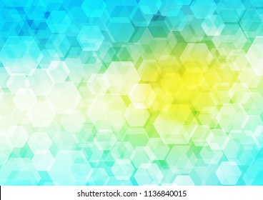 Light Blue, Yellow vector abstract mosaic background. Shining colored illustration in a Brand new style. The template can be used as a background for cell phones.