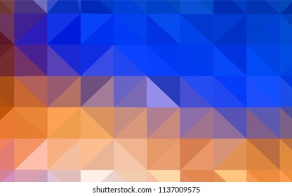 Light Blue, Yellow vector abstract mosaic pattern. Geometric illustration in Origami style with gradient.  New template for your brand book.