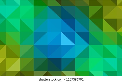 Light Blue, Yellow vector abstract mosaic background. A sample with polygonal shapes. Pattern for a brand book's backdrop.