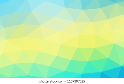 Light Blue, Yellow vector abstract polygonal. Glitter abstract illustration with an elegant design. Brand new style for your business design.
