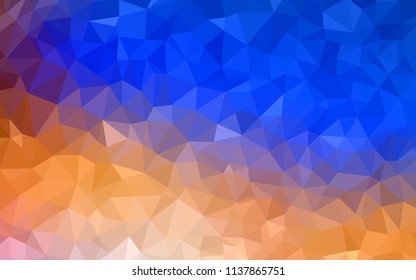 Light Blue, Yellow vector abstract polygonal background. Elegant bright polygonal illustration with gradient. Textured pattern for your backgrounds.