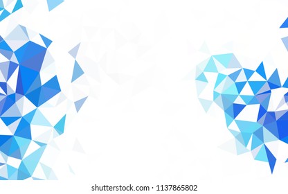 Light Blue, Yellow vector abstract mosaic background. Colorful illustration in abstract style with triangles. A new texture for your web site.