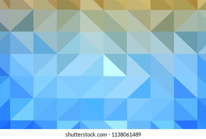 Light Blue, Yellow vector abstract polygonal background. Creative illustration in halftone style with triangles. Template for cell phone's backgrounds.